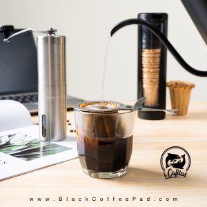 دریپر کاغذی آیکافیلاس پایه فلزی و فیلتر کاغذی مدل HLB15 بسته 40 عددی | HLB15 Simplest Paper Dripper Mini iCafilas