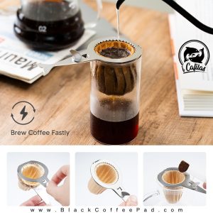دریپر کاغذی آیکافیلاس پایه فلزی و فیلتر کاغذی مدل HLB15 بسته 40 عددی | HLB15 Simplest Paper Dripper Mini iCafilas