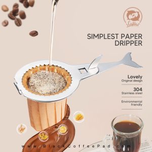 دریپر کاغذی آیکافیلاس پایه فلزی و فیلتر کاغذی مدل HLB15 بسته 40 عددی | HLB15 Simplest Paper Dripper Mini iCafilas