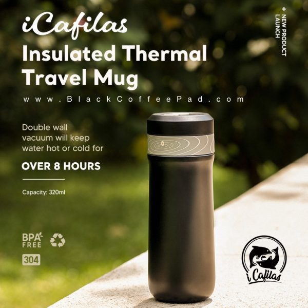 تراول ماگ آی کافیلاس مدل Insulated Thermal گنجایش 0.32 لیتر | Insulated Thermal Travel Mug 0.32 Litr