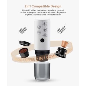 ME2410 Portable Travel Espresso Maker Coffee Machine
