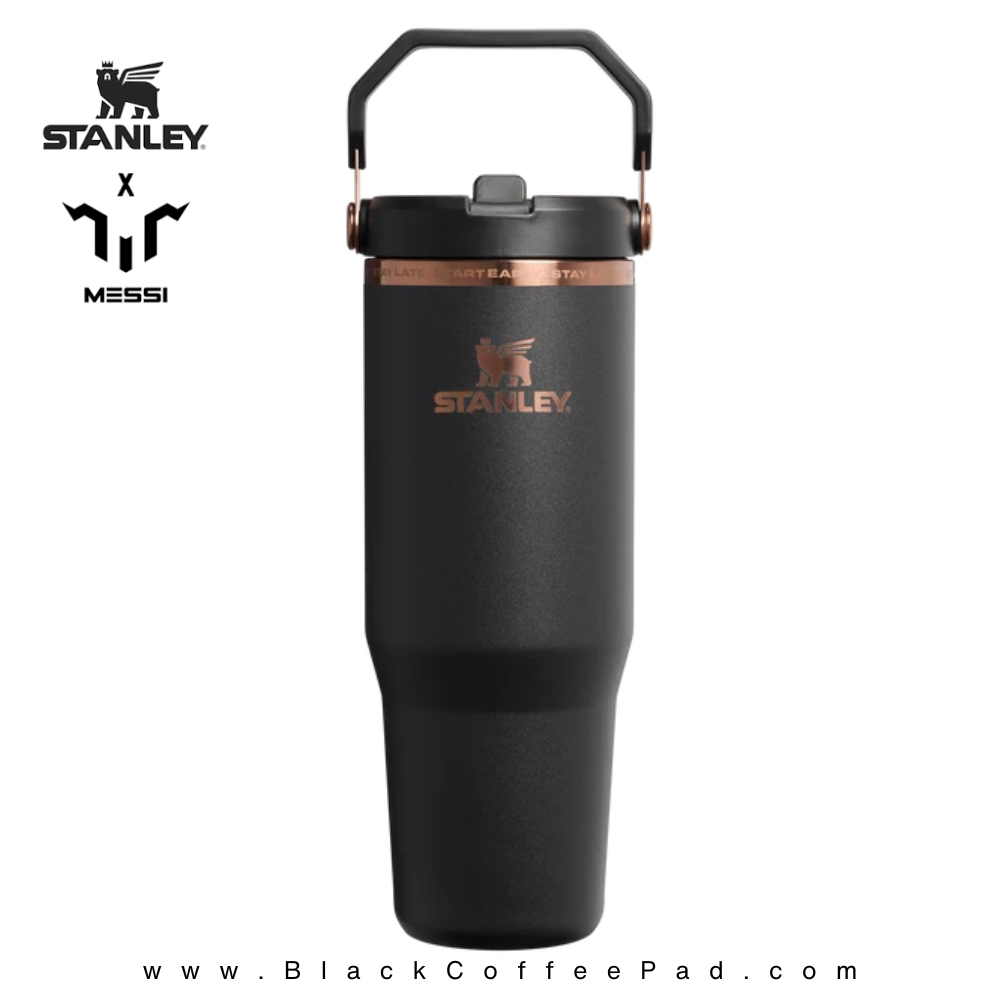 Messi x Stanley 1913 IceFlow™ Flip Straw 2.0 Tumbler _ 0.89L نمای بدنه استیل ضد زنگ تراول ماگ استنلی مسی ۱۰۰٪ اورجینال