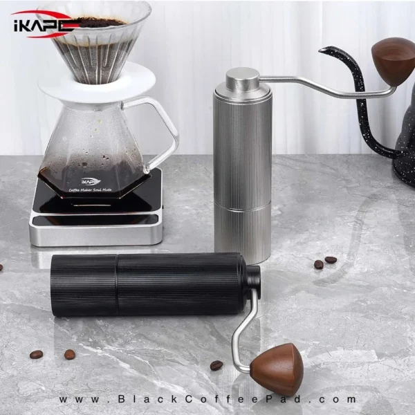 بدنه آلومینیومی آسیاب دستی قهوه برای حمل آسان