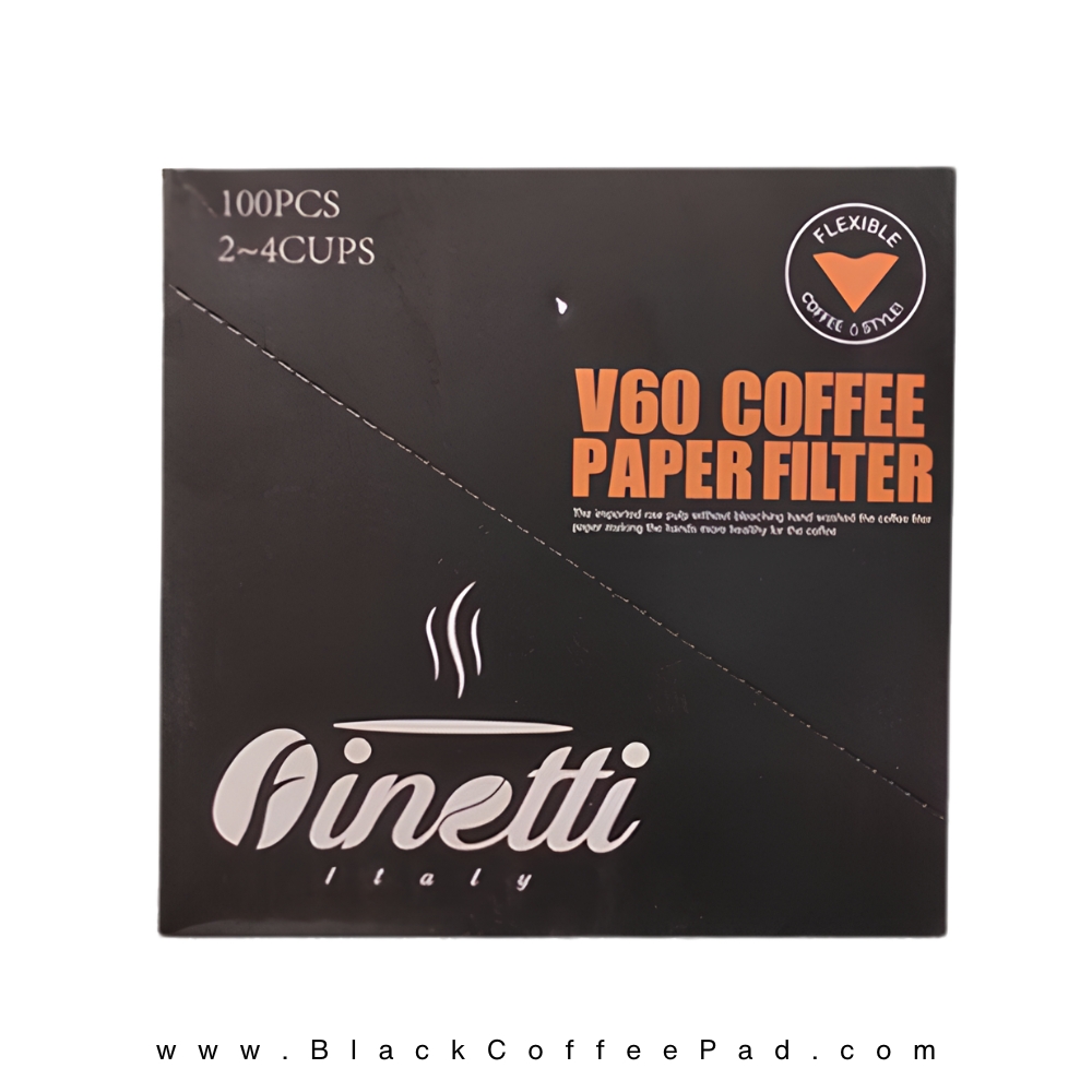 فیلتر قهوه finetti (1) بسته بندی کاغذ فیلتر قهوه فینتی وی ۶۰ بسته ۱۰۰ عددی