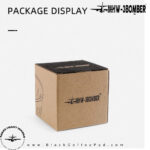 نمای نزدیک لیوان شیشه‌ای قهوه‌ای Wright از برند MHW-3BOMBER