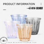 نمای نزدیک لیوان شیشه‌ای قهوه‌ای Wright از برند MHW-3BOMBER